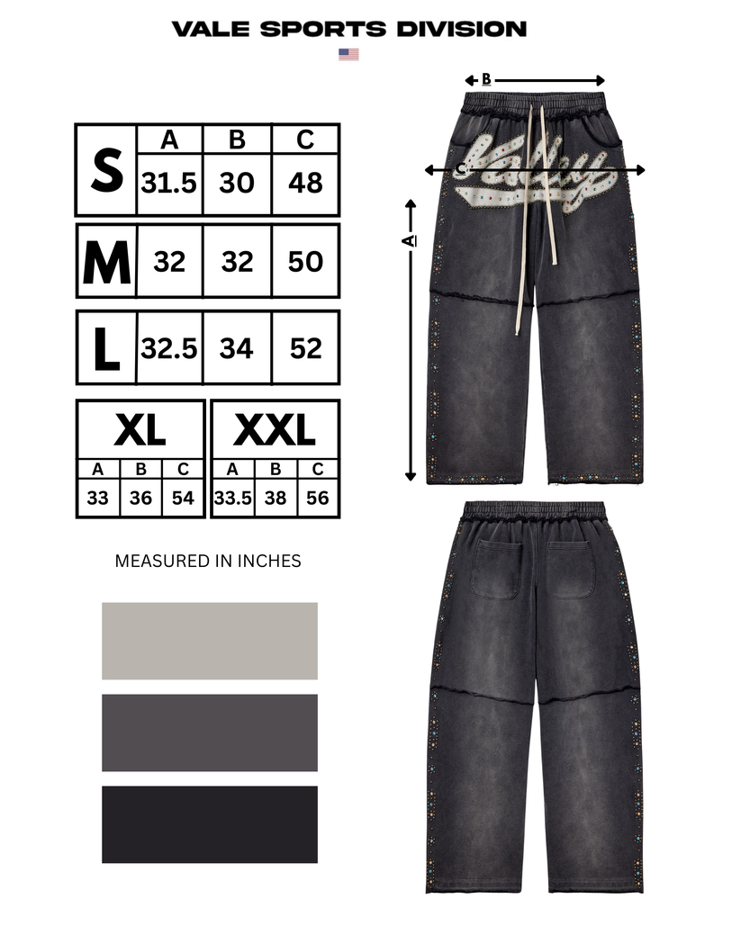 VALE FOREVER SKITTLE SWEATPANTS (BLACK WASH)