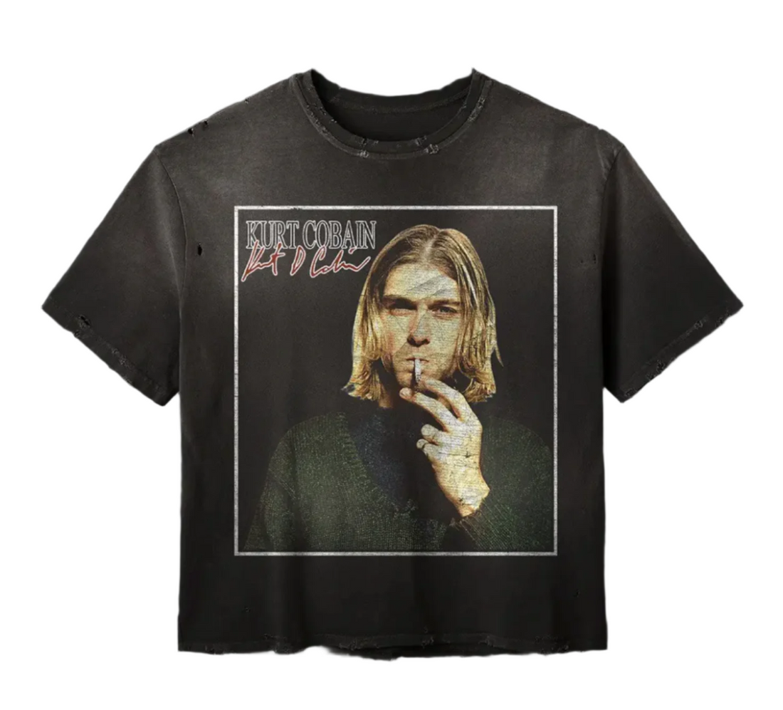 GV GALLERY RASPBERRY HILLS KURT COBAIN TEE (BLACK)