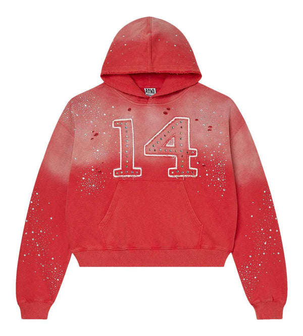 VALE FOREVER 14 PATCH PULLOVER HOODIE (RED)