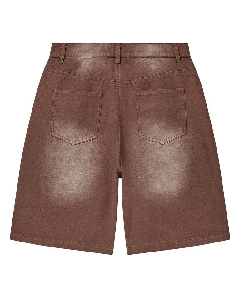 Vale Forever 1980S Denim Shorts (Brown Wash)