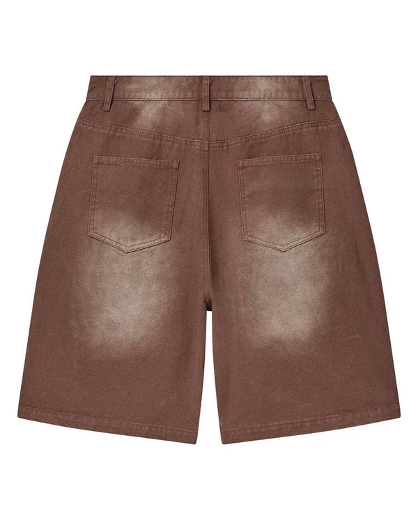 Vale Forever 1980S Denim Shorts (Brown Wash)