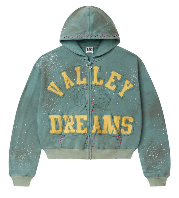 VALE FOREVER BANK ZIP UP HOODIE (GREEN)