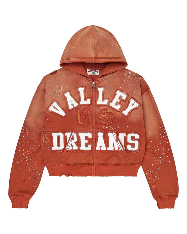 Vale Forever Classico Zip Up Hoodie (Orange)