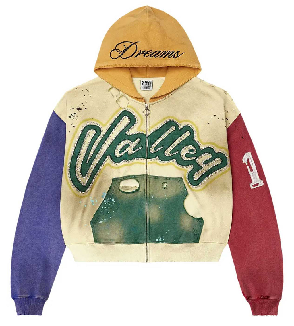 VALE FOREVER COLLAGE ZIP UP HOODIE (CREAM)