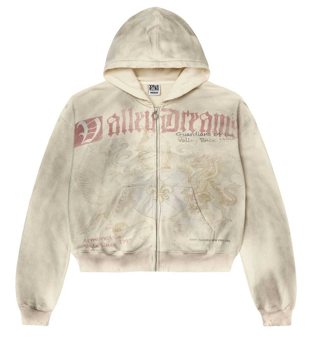 VALE FOREVER GUARDIAN ZIP UP HOODIE (CREAM)