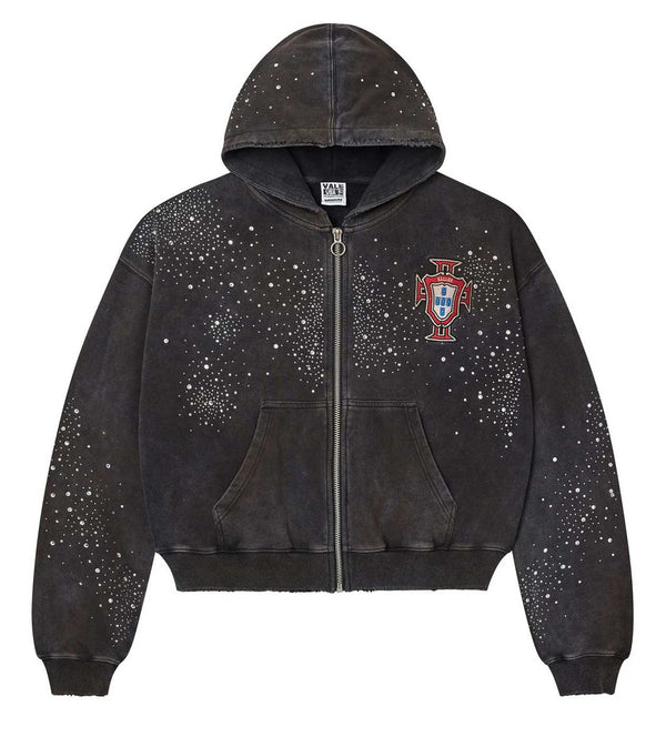 VALE FOREVER PLUTO CLUSTER ZIP UP HOODIE (BLACK)