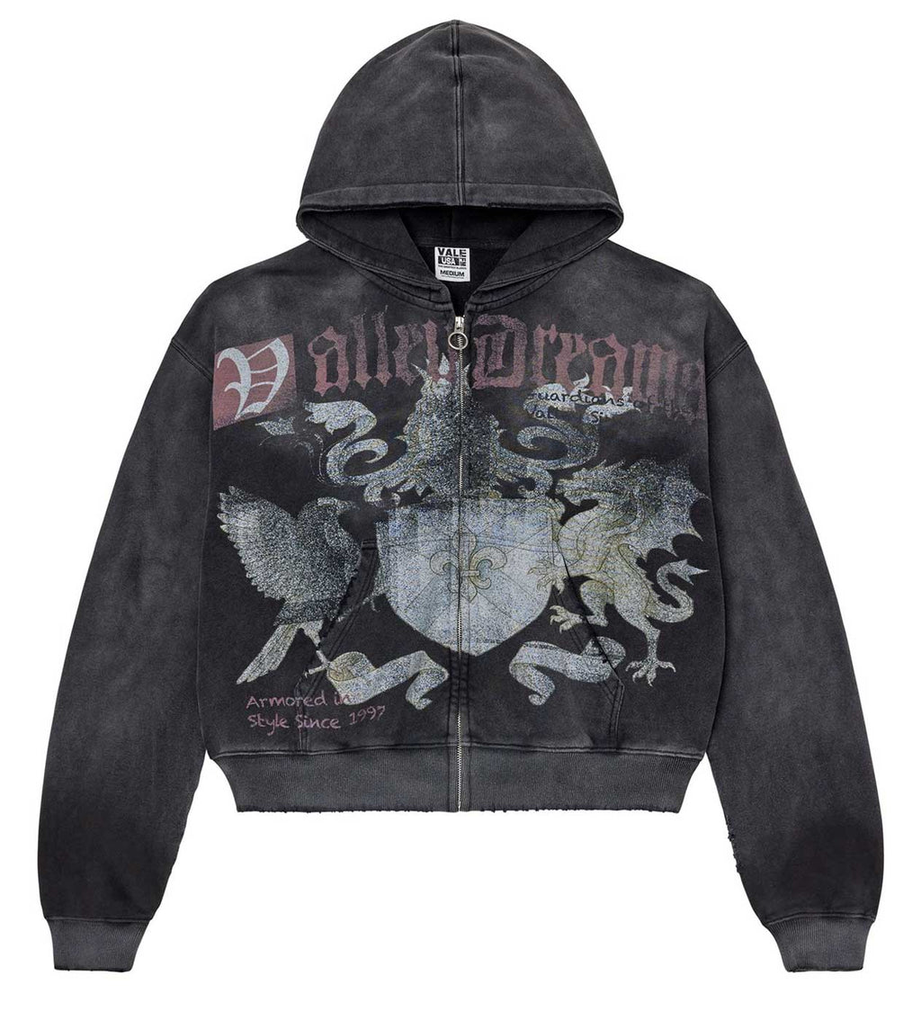 VALE FOREVER VENDETTA ZIP UP HOODIE (BLACK)