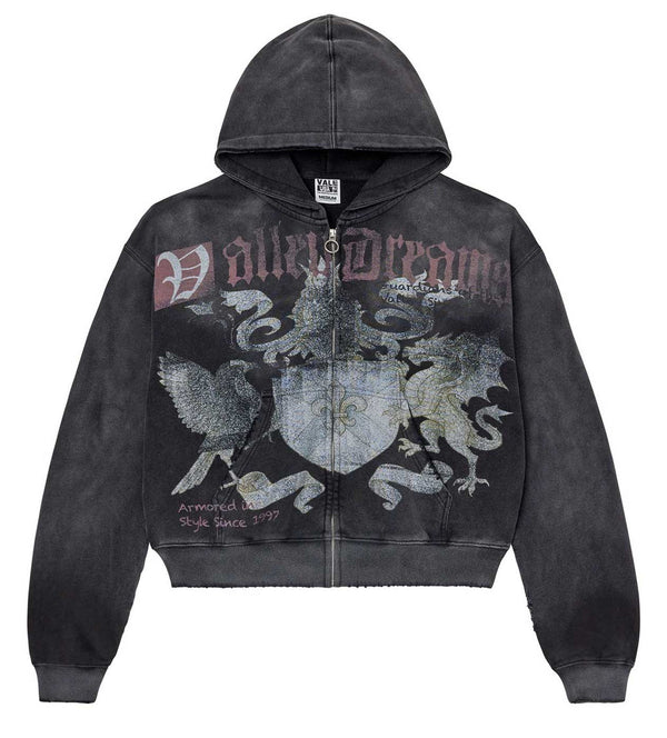 VALE FOREVER VENDETTA ZIP UP HOODIE (BLACK)