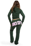 Body By Raven Backshot Sweatsuit (Forest Green/Pink)