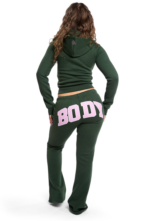 Body By Raven Backshot Sweatsuit (Forest Green/Pink)