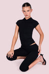 Body By Raven Basics Short Sleeve with Capri (Black)