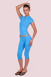 Body By Raven Basics Short Sleeve with Capri (Blue)