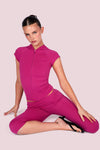 Body By Raven Basics Short Sleeve with Capri (Pink)