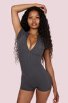 Body By Raven Romper (Charcoal)