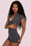 Body By Raven Romper (Charcoal)
