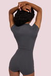 Body By Raven Romper (Charcoal)
