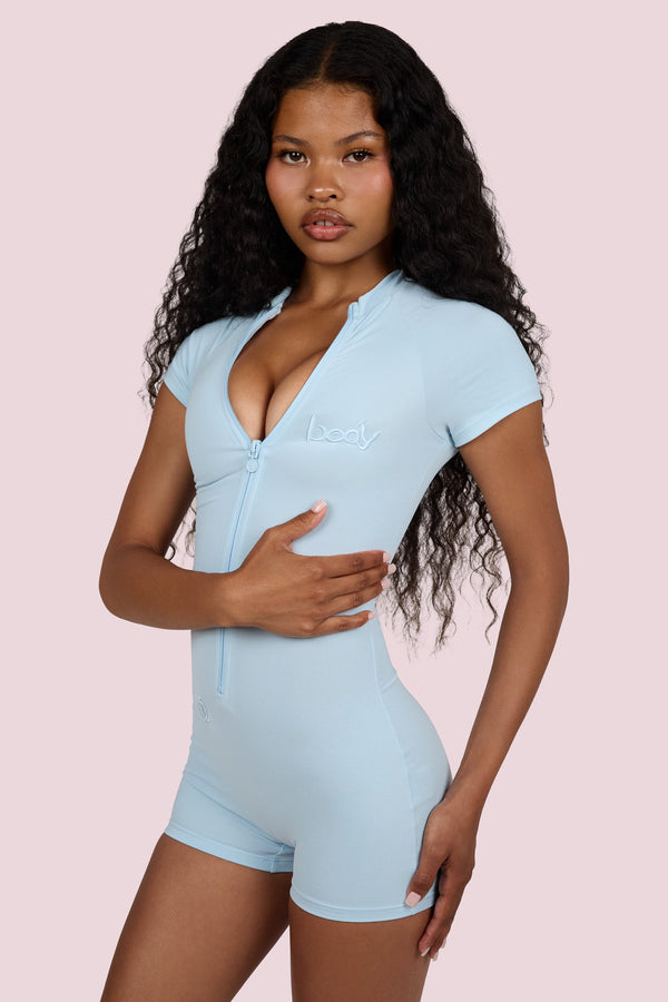 Body By Raven Romper (Ice Blue)