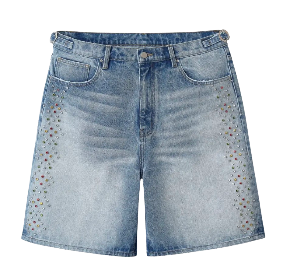 HMDD H-STAR CRYSTAL JORTS (BLUSH WASH)
