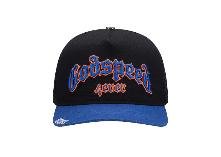 Godspeed Forever Trucker Hat Black/Blue/Orange