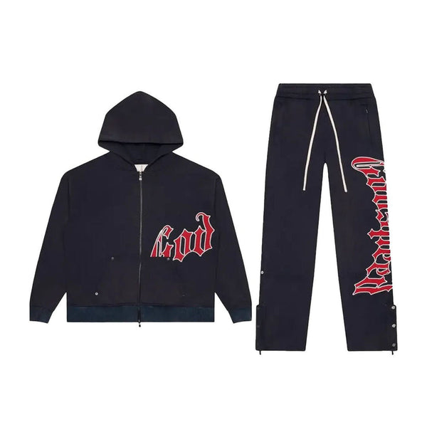 GODSPEED OG LOGO SWEATSUIT (NAVY/RED)