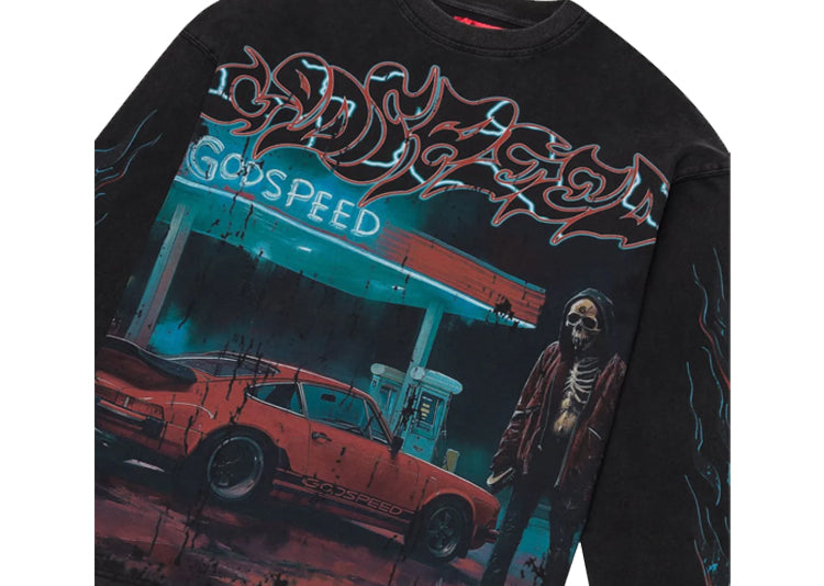 Godspeed Pitstop Longsleeve Tee Black