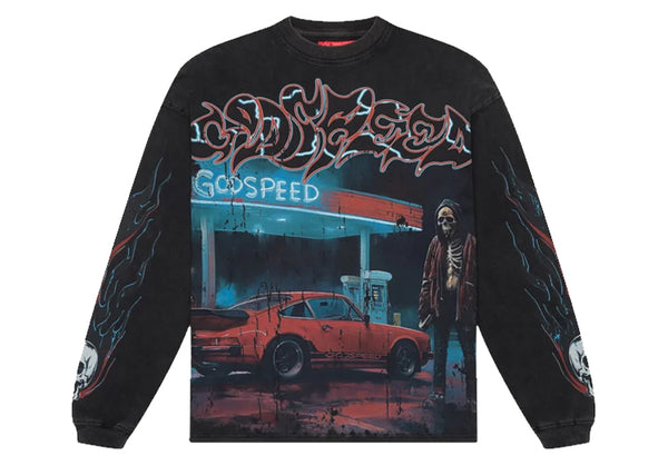 Godspeed Pitstop Longsleeve Tee Black