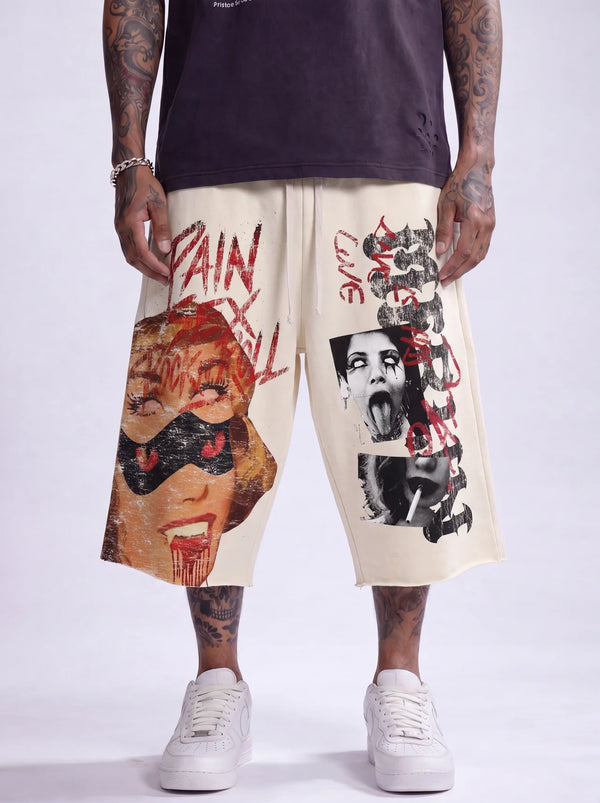 Merlin Eyes of Pain 3QTR Shorts (Cream)