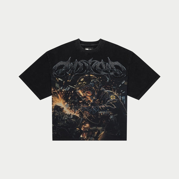 GODSPEED 'STEEL SHARPENS STEEL' TEE (BLACK)
