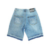 Mixed Emotion Rhinestone Denim Shorts (Blue)