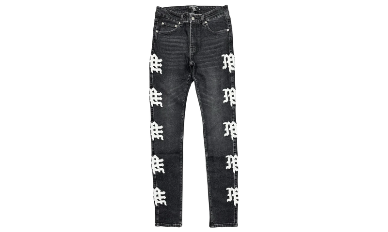 Mixed Emotion Monogram Denim (Black Wash)