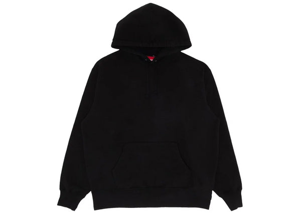 Supreme Satin Appliqué Hooded Sweatshirt 'Black'