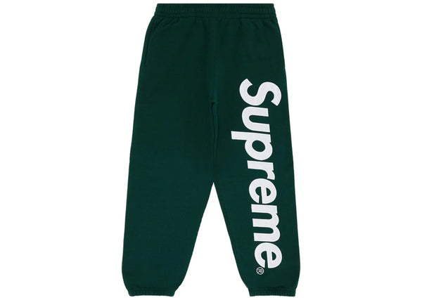 Supreme Satin Appliqué Hooded Sweatpants 'Green'