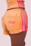 Body By Raven Velour Short Set (Orange)