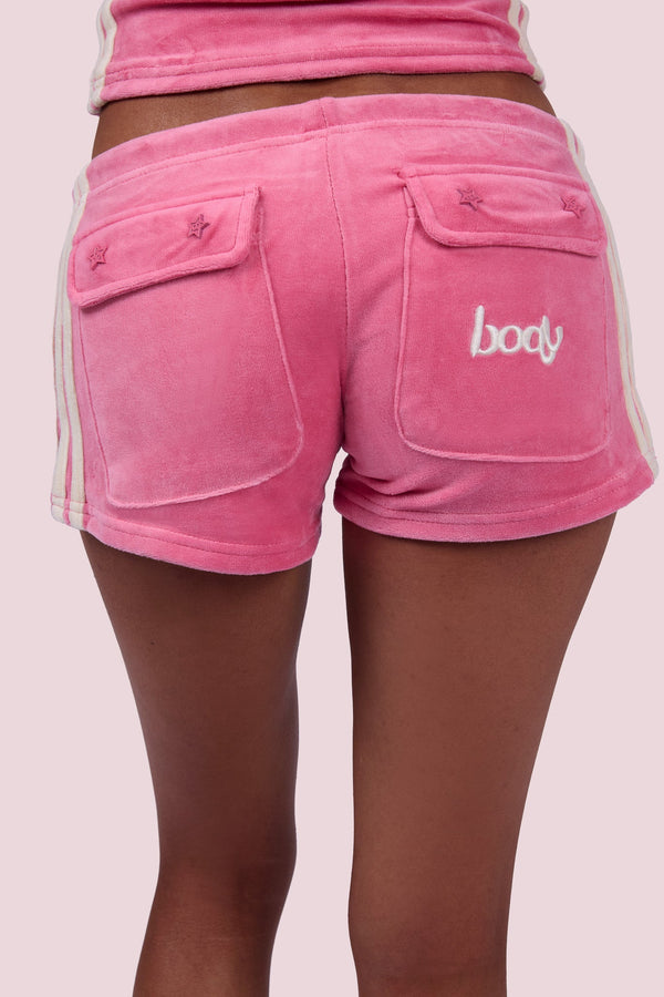 Body By Raven Velour Short Set (Pink)