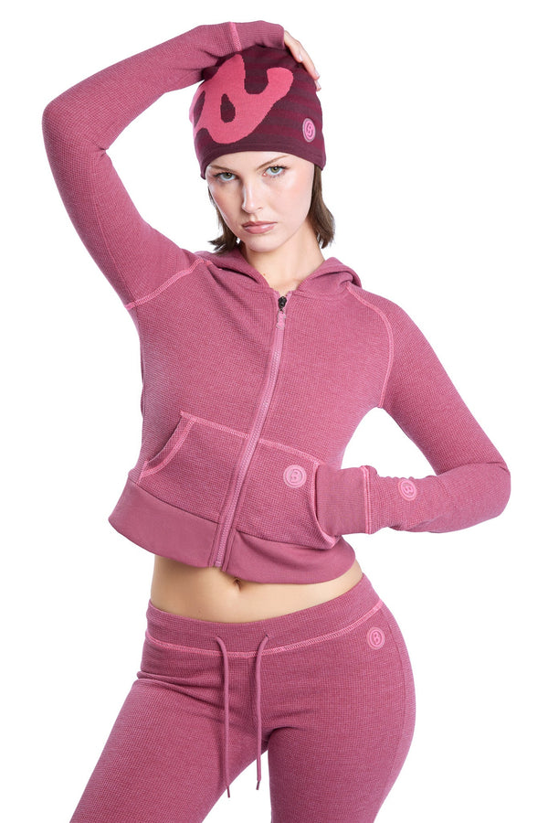 BodyByRaven Waffle Knit Sweatsuit (Magenta)